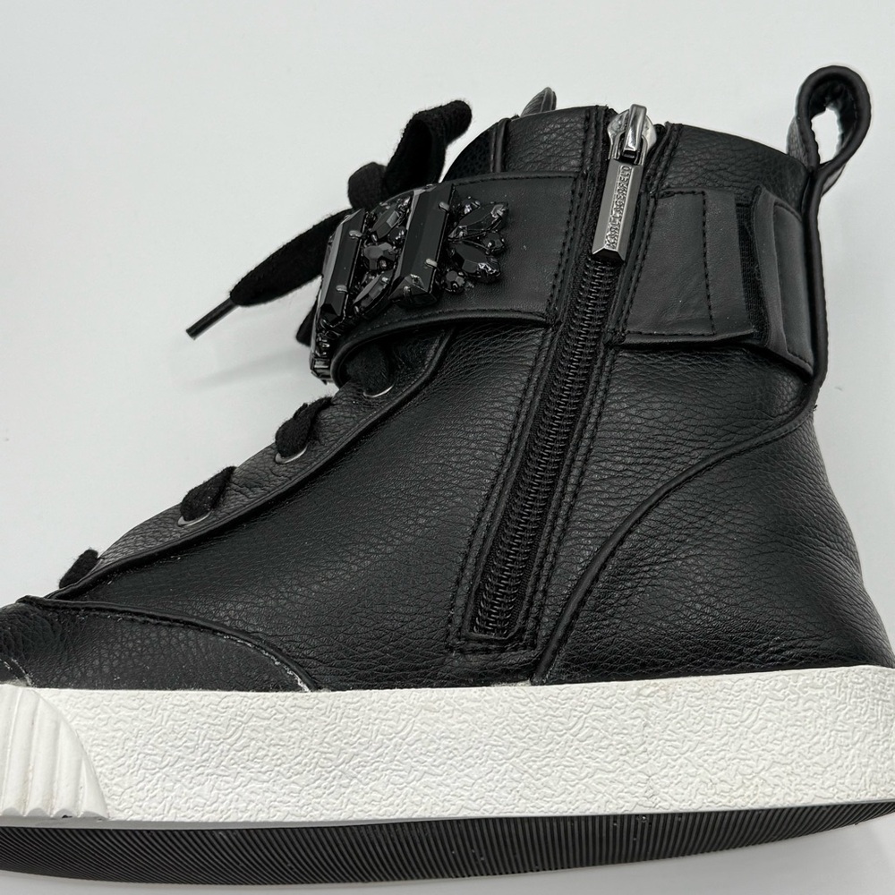 Karl Lagerfeld Paris Women's Jeren Buckled High-Top Sneakers Size 6.5 - Picture 6 of 16